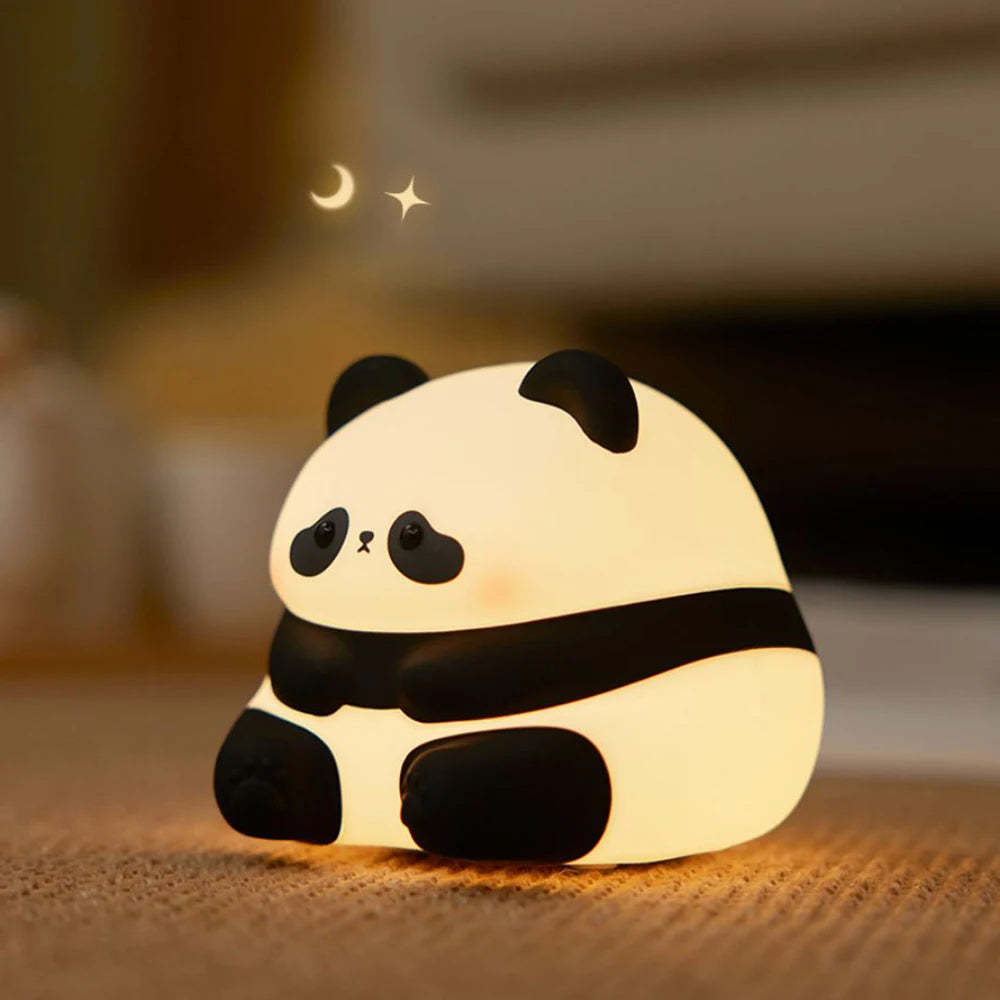 Cute Panda Night Light – Silicone Rechargeable Lamp for Kids’ Bedroom Decor & Gifts