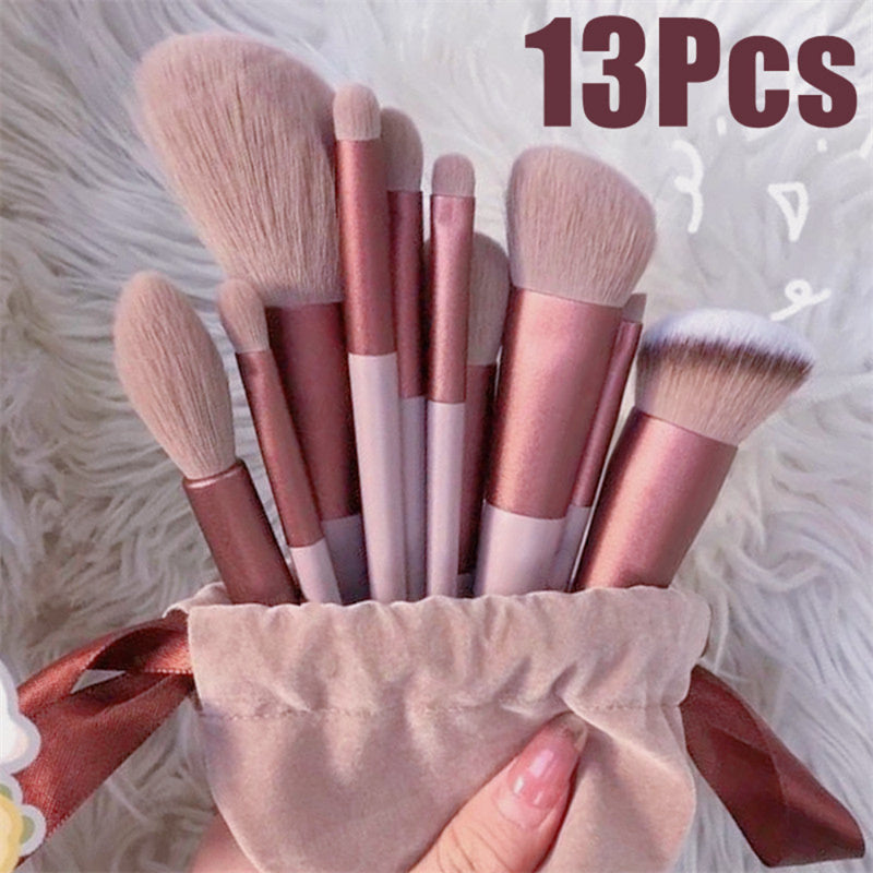 13-Piece Makeup Brush Set – Foundation, Concealer, Blush, Eye Shadow & Highlighter Brushes