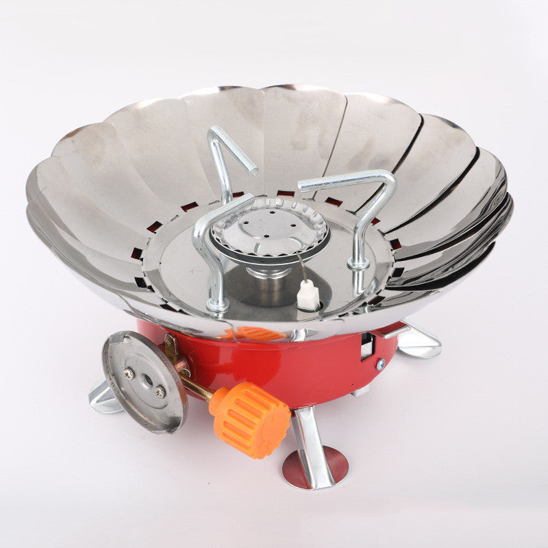 Portable Camping Gas Stove – Foldable, Windproof &amp; High-Power Flame