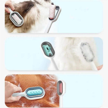 4-in-1 Cat Grooming Brush – Double-Sided Hair Removal with Water Tank