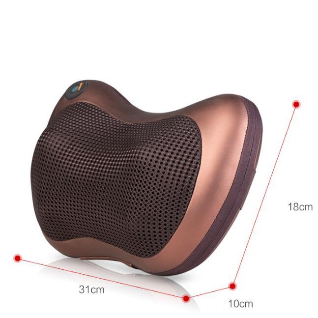 Electric Infrared Heating Kneading Neck Shoulder Back Body Spa Massage Pillow Car Chair Shiatsu Massager Masaj Device - Diphoria