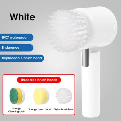 Electric Spin Scrubber – 5-in-1 Rechargeable Power Cleaning Brush