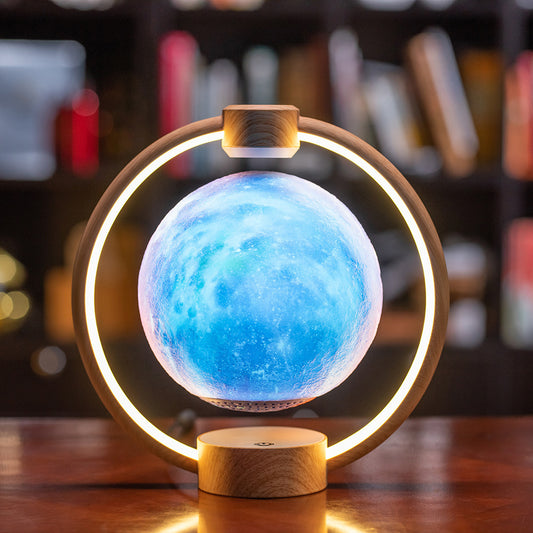 Maglev 3D Moon Light – Bluetooth Stereo Speaker with Colorful LED Glow - Diphoria