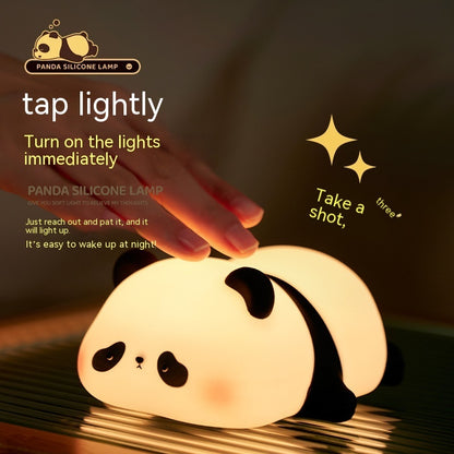 Cute Panda Night Light – Silicone Rechargeable Lamp for Kids’ Bedroom Decor & Gifts