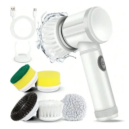 Electric Spin Scrubber – 5-in-1 Rechargeable Power Cleaning Brush