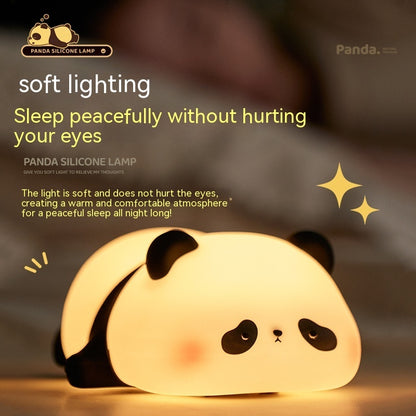 Cute Panda Night Light – Silicone Rechargeable Lamp for Kids’ Bedroom Decor & Gifts