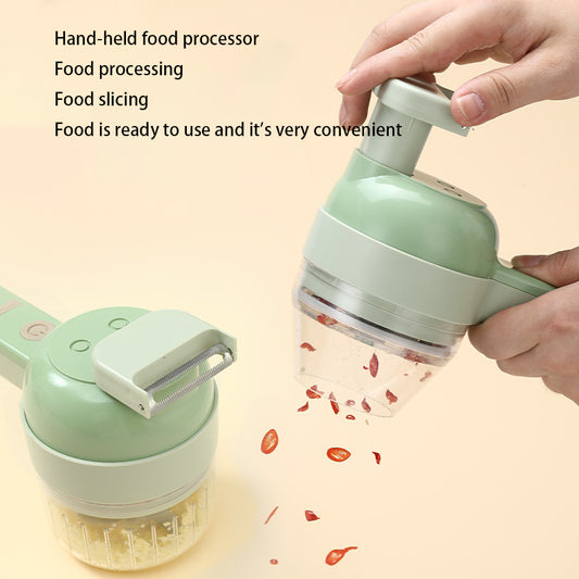 Wireless Multi-Functional Vegetable Cutter – Electric Garlic & Chili Processor, Handheld Gatling Chopper