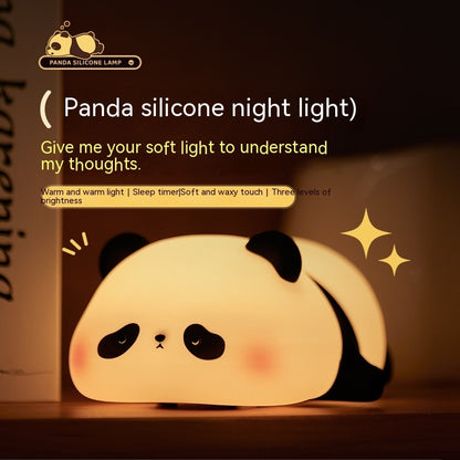 Cute Panda Night Light – Silicone Rechargeable Lamp for Kids’ Bedroom Decor & Gifts