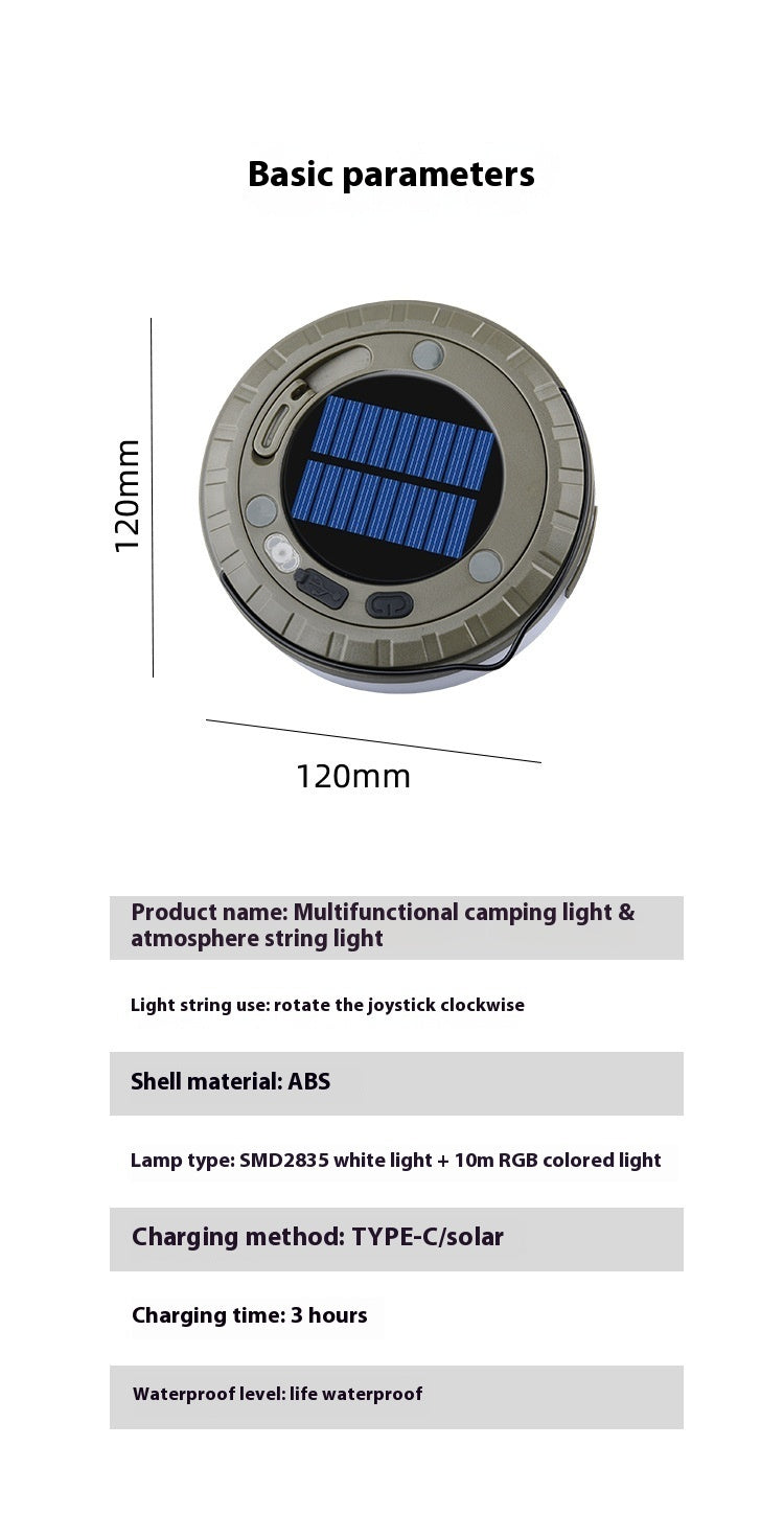 Outdoor Solar Camping Tent Light - Diphoria