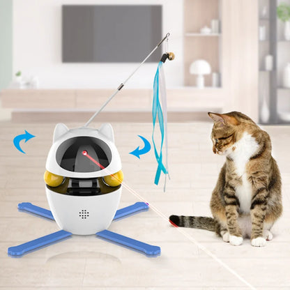 USB Rechargeable 4-in-1 Laser Cat Toy – Interactive Indoor Exercise & Teaser Toy