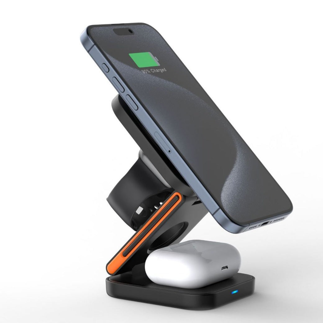 Folding Bracket Three-in-one Wireless Charger - Diphoria