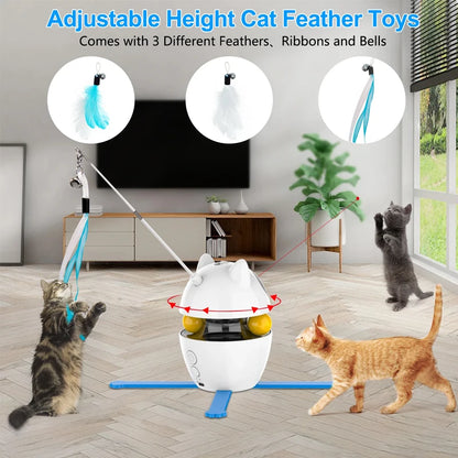 USB Rechargeable 4-in-1 Laser Cat Toy – Interactive Indoor Exercise & Teaser Toy