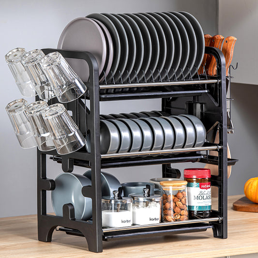 3-Layer Stainless Steel Dish Rack