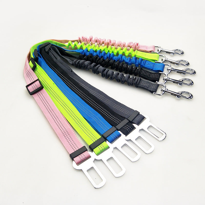 Pet Elastic Reflective Retractable Car Seat Belt